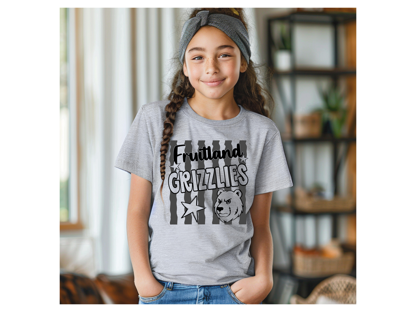 Youth Grizzly Black Stripes