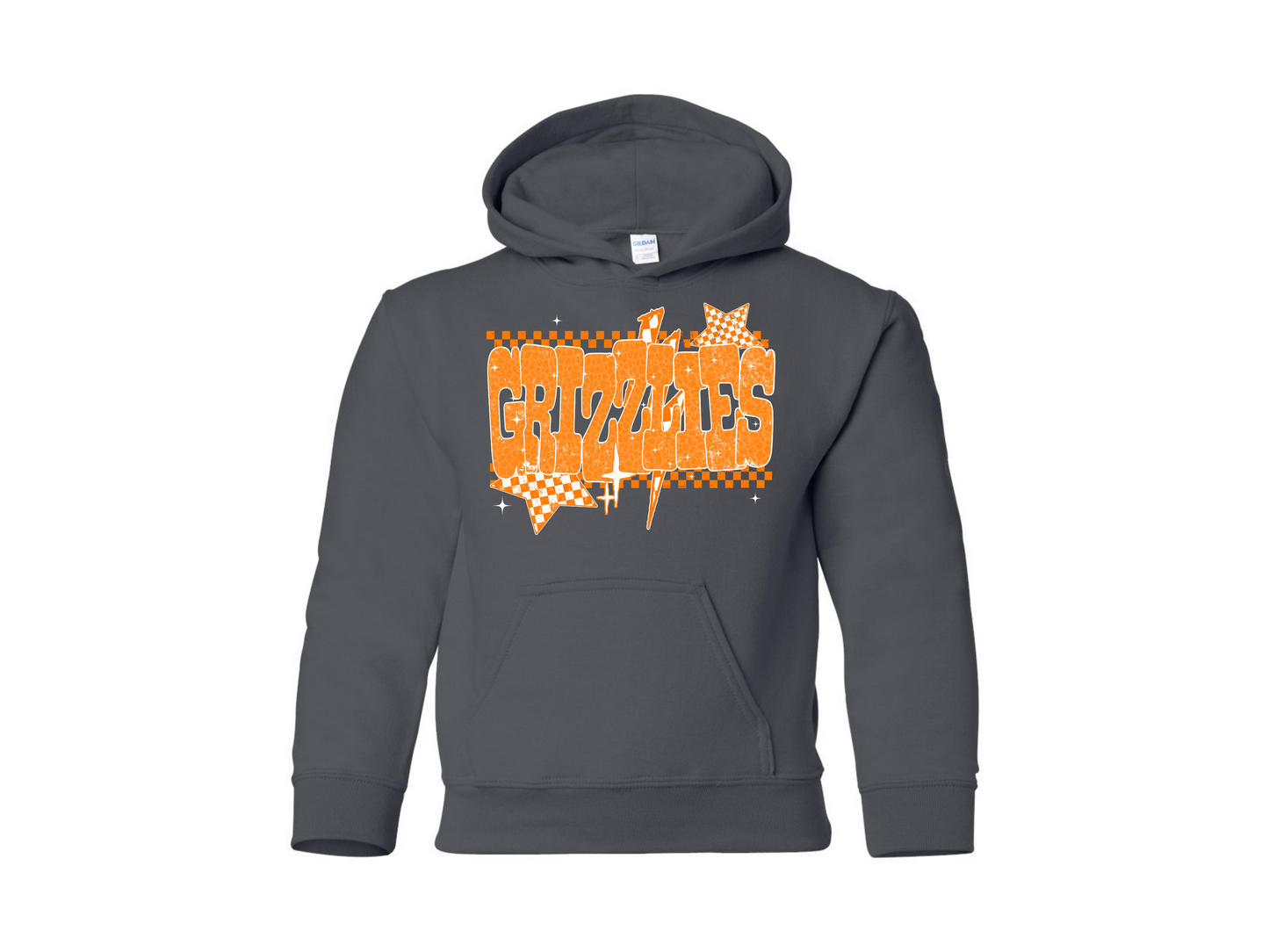 Youth Grizzly Checkered Star Hooded