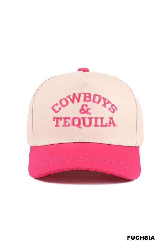 COWBOYS & TEQUILA Two Tone Canvas/Cotton Hat