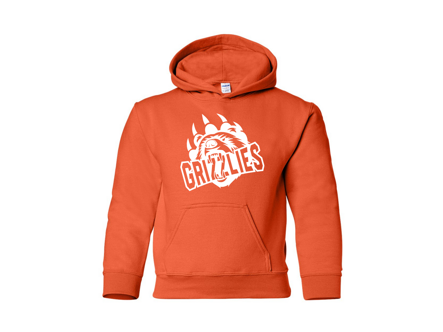 Youth Grizzly Roar (White Print) Hoodie
