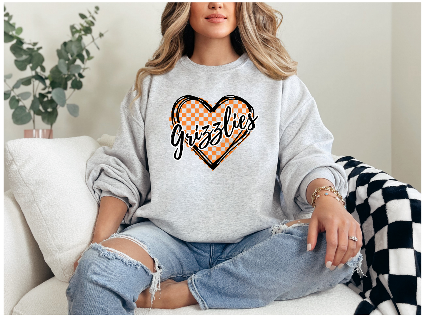 Adult Grizzly New Heart Crewneck