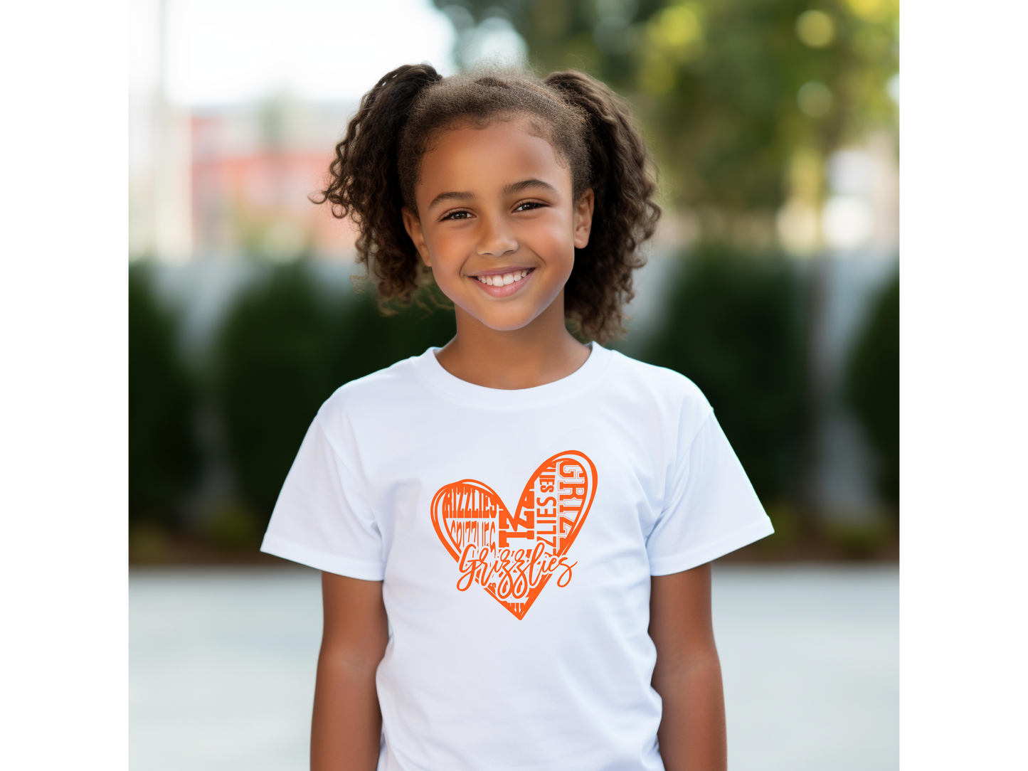 Youth Grizzly Orange Heart
