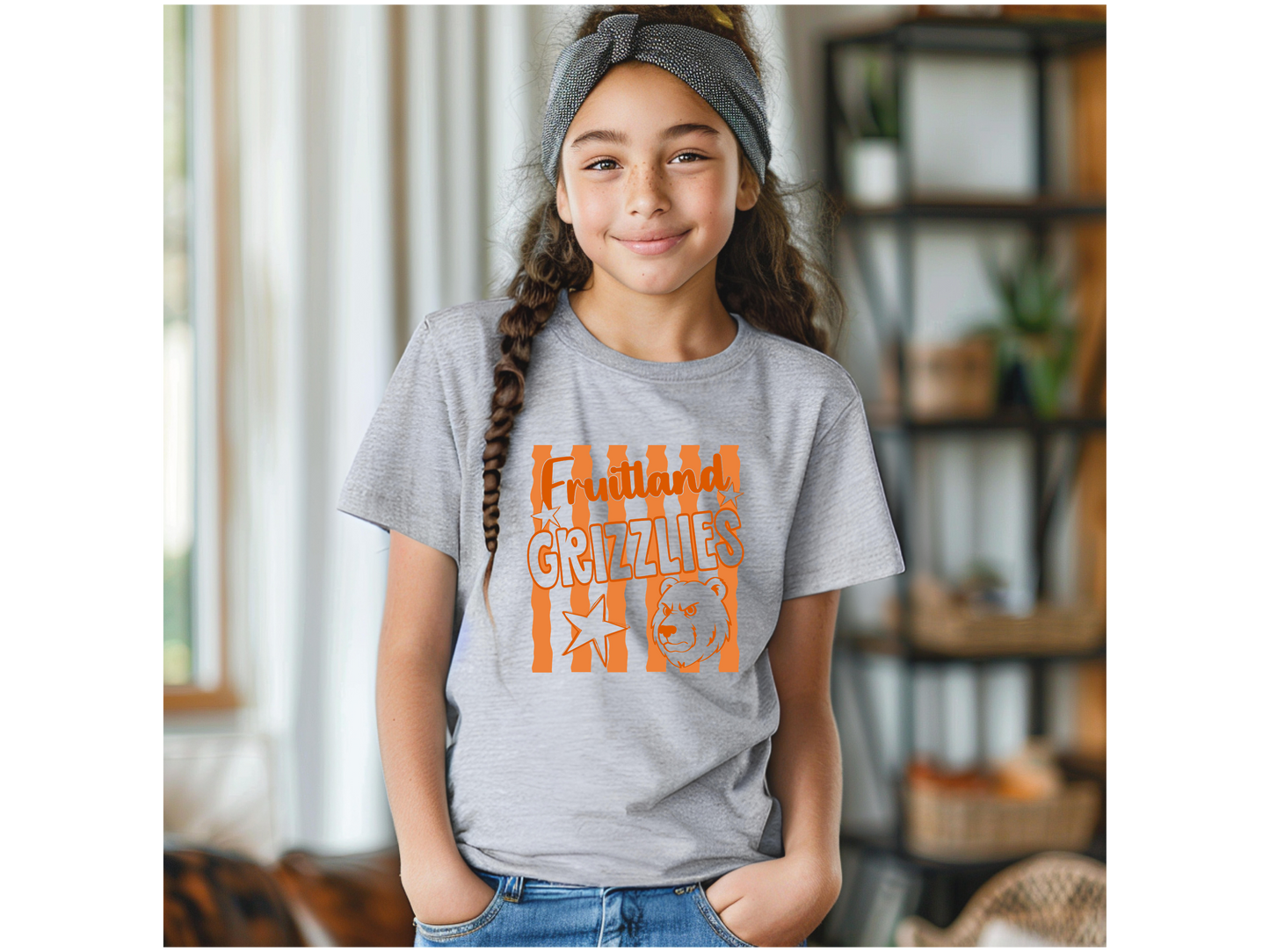 Youth Grizzly Orange Stripes