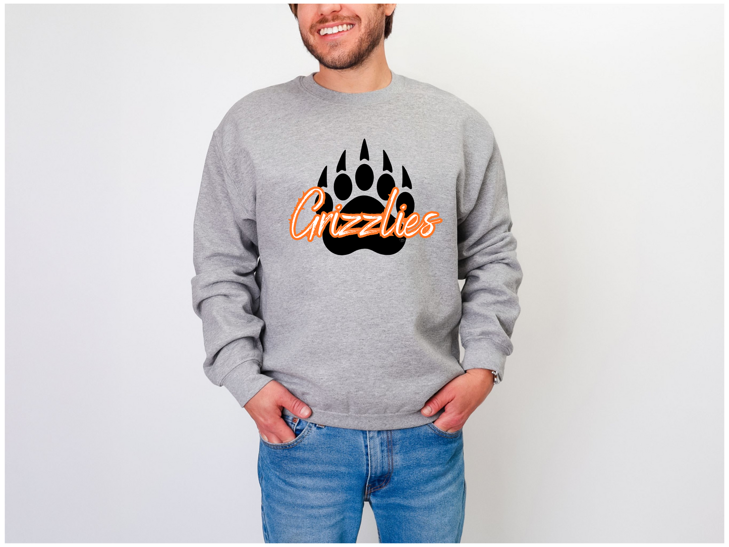 Adult Grizzly Black Claw Crewneck