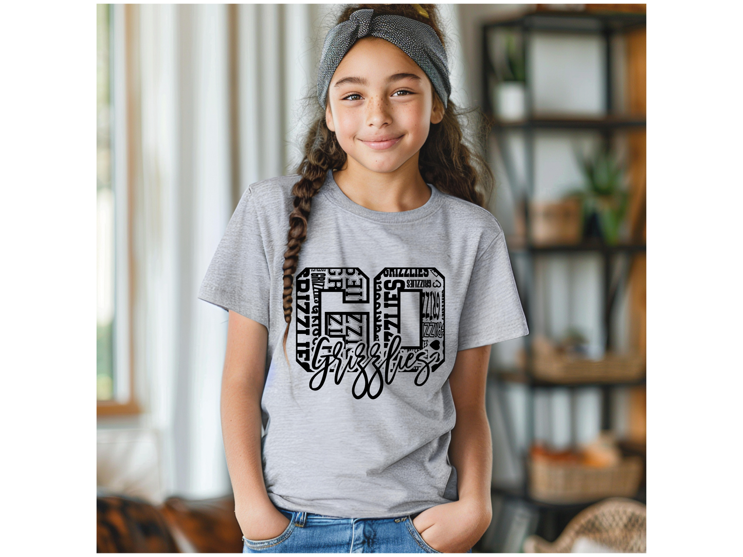 Youth Go Grizzly (Black Print)