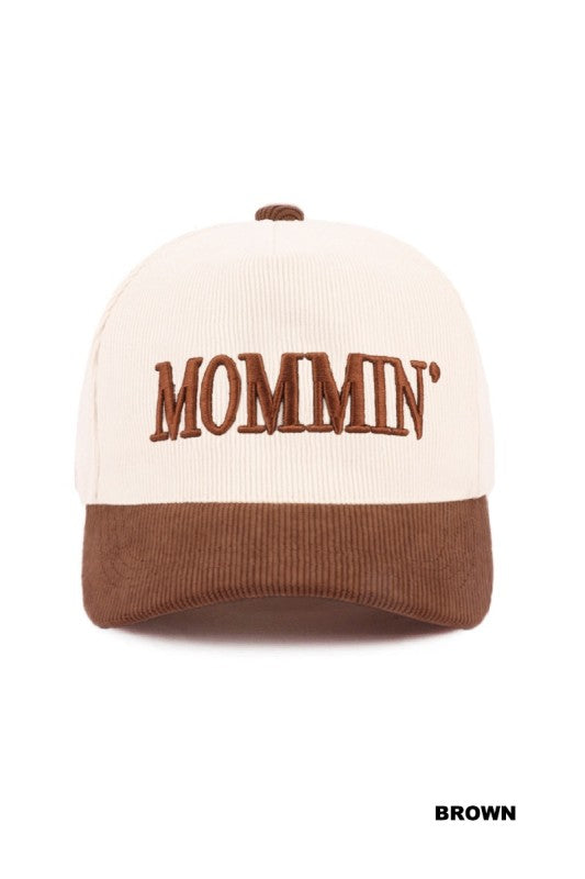 MOMMIN’ Two Tone Corduroy Hat