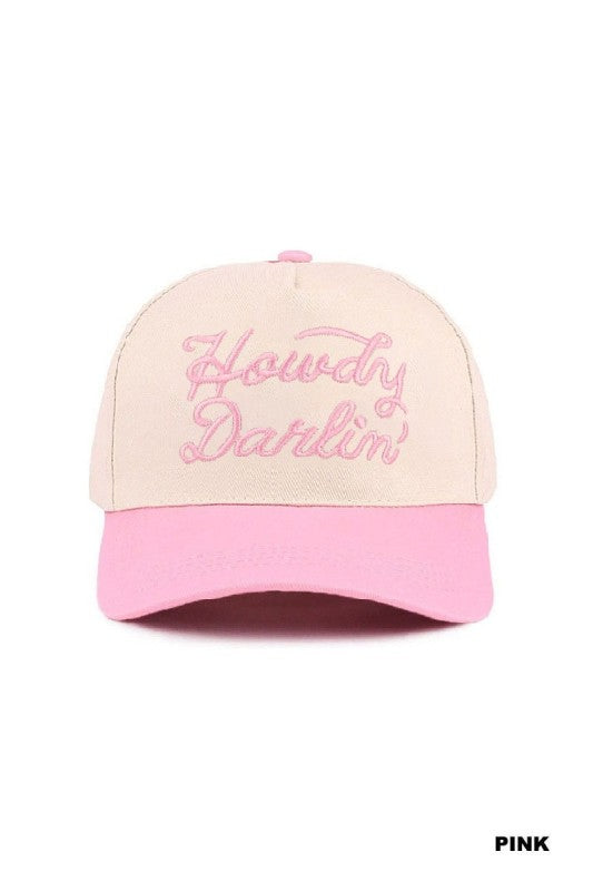 HOWDY DARLIN Two Tone Canvas/Cotton Hat