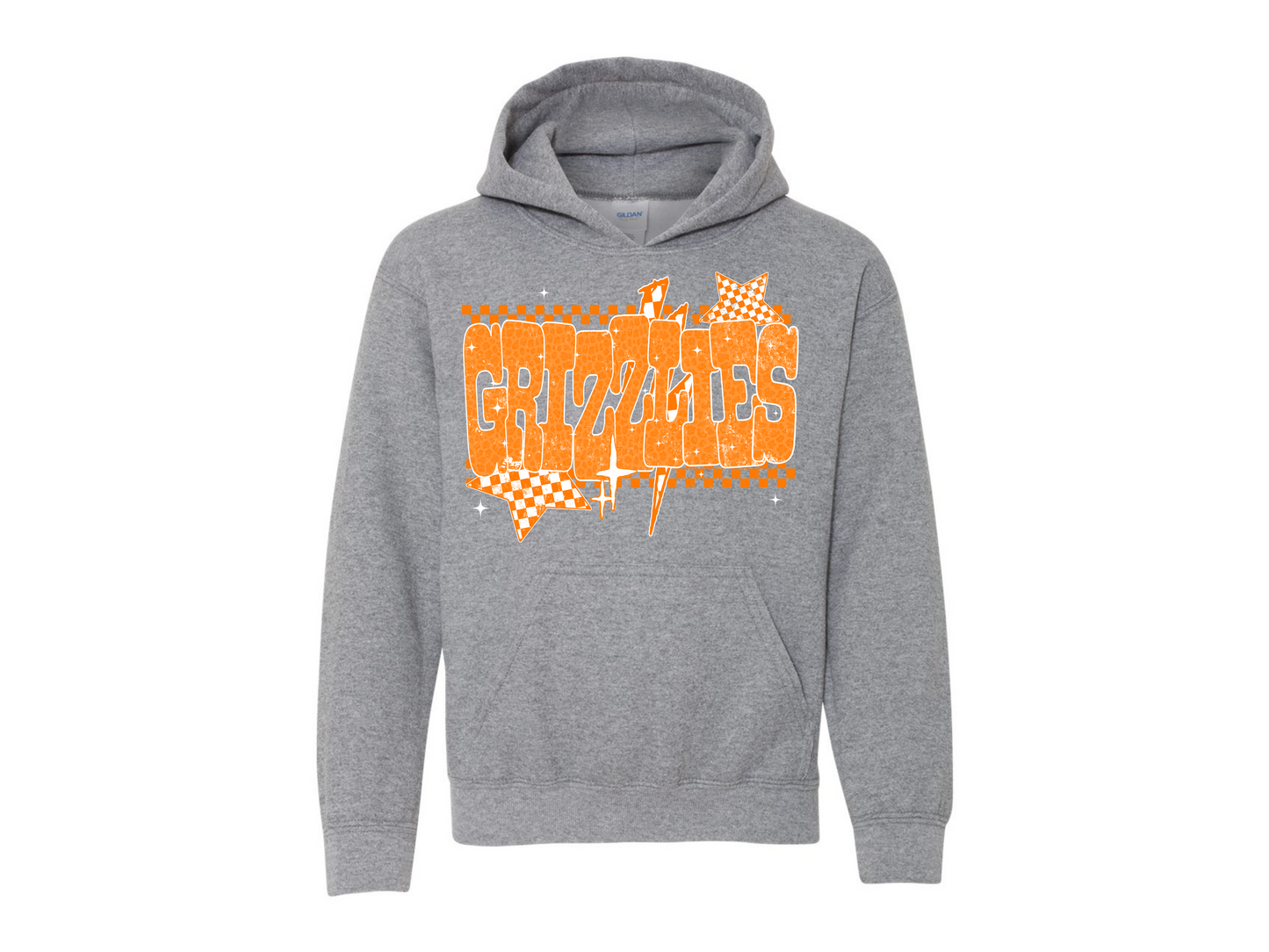 Youth Grizzly Checkered Star Hooded