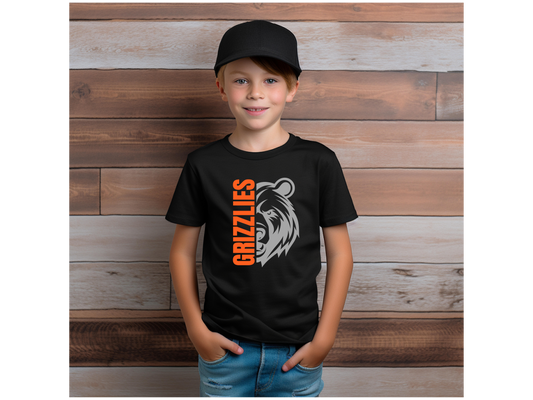 Youth Grizzly Half Face (Grey Print)