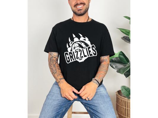 Adult Grizzly Roar (White print)