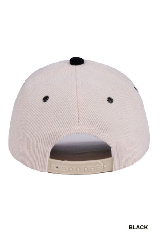 MOMMIN’ Two Tone Corduroy Hat