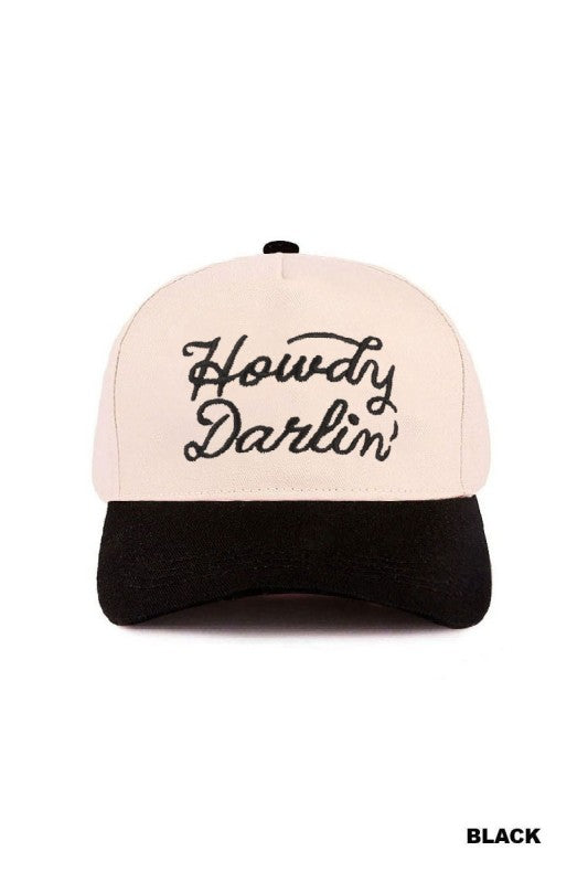 HOWDY DARLIN Two Tone Canvas/Cotton Hat