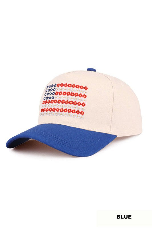 AMERICAN FLAG Two Tone Canvas/Cotton Hat