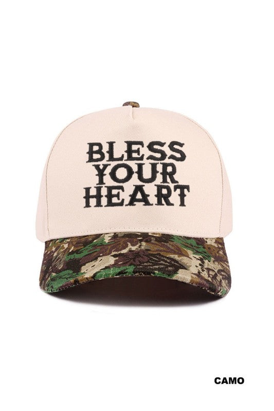 BLESS YOUR HEART Two Tone Canvas/Cotton Hat