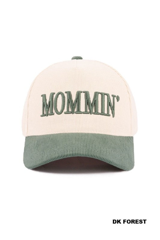 MOMMIN’ Two Tone Corduroy Hat