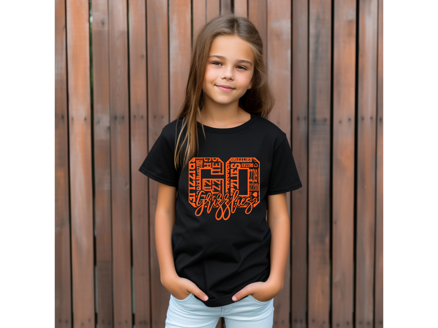 Youth Go Grizzly (Orange Print)