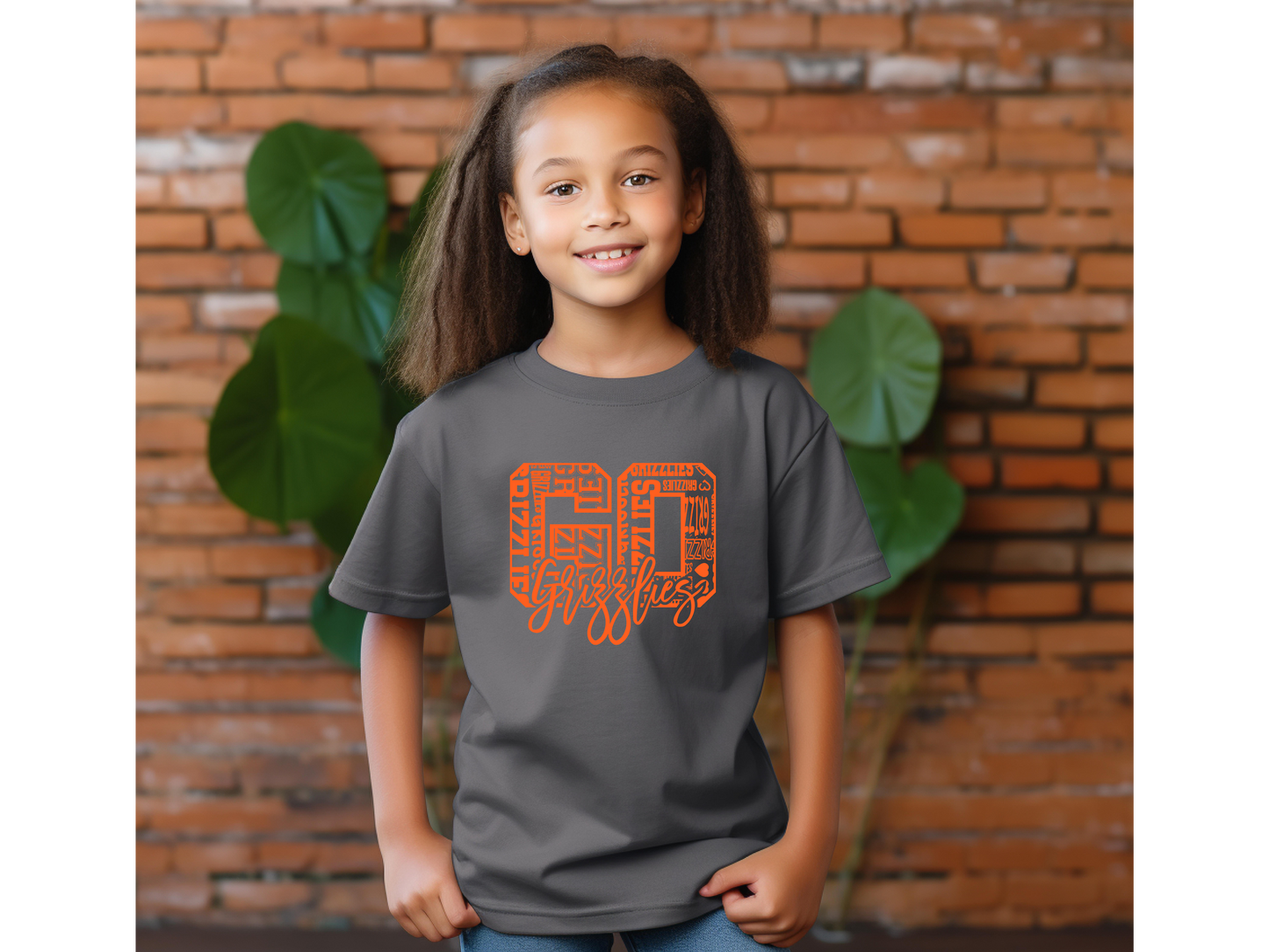 Youth Go Grizzly (Orange Print)
