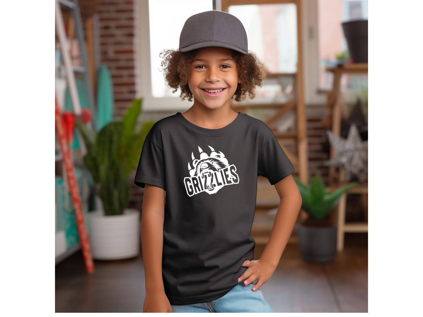 Youth Grizzly Roar White