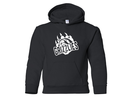 Youth Grizzly Roar (White Print) Hoodie