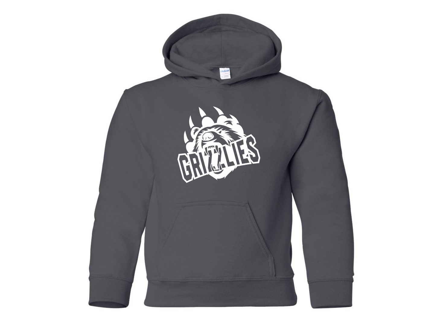 Youth Grizzly Roar (White Print) Hoodie
