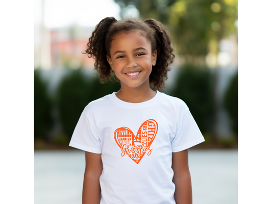 Youth Grizzly Orange Heart